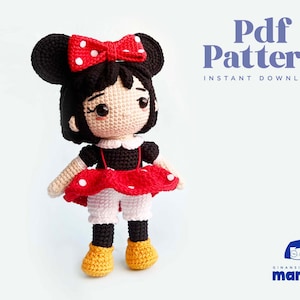 Crochet Doll Amigurumi Pattern Mimi, PDF Pattern, English