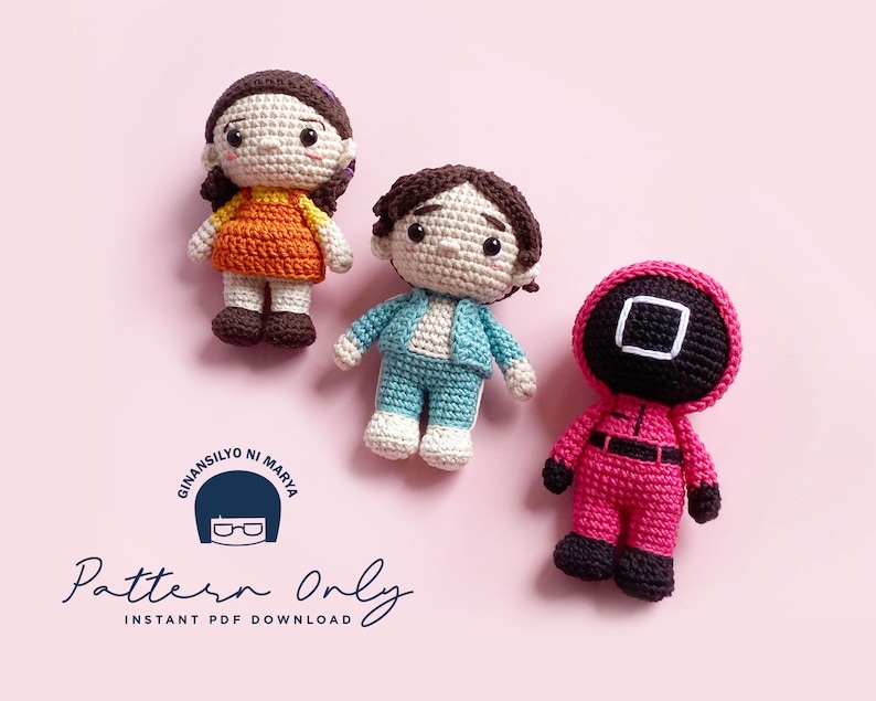 Crochet Doll Amigurumi Gamer Pattern, PDF Pattern, English image 1