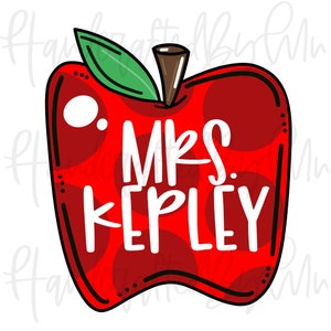 Teacher Door Hanger Template. Apple Door Hanger Template. Teacher Gift.