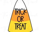 Trick or Treat Halloween Door Hanger Template. Candy Corn Template.