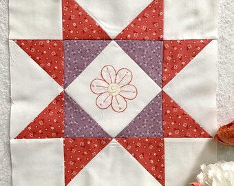 Say It With Flowers 2024 Block of the Month Block 2
