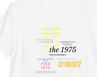 Short Sleeve 1975 Lyrics T-Shirt Kiss your Neck