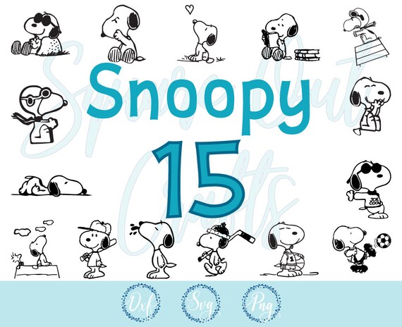 Download Snoopy SVG Bundle Files for Silhouette Cameo or Cricut | Etsy