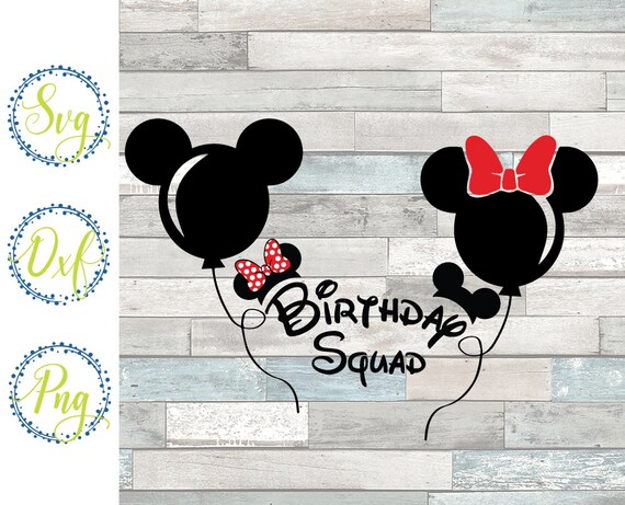 Download Disney Birthday Squad Svg Minnie Mickey Mouse Birthday Svg Etsy