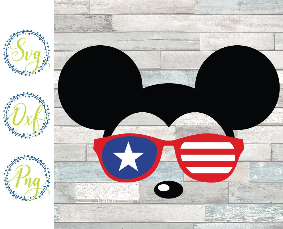Download Mickey Mouse svg USA flag Sunglasses Disney Mickey svg | Etsy