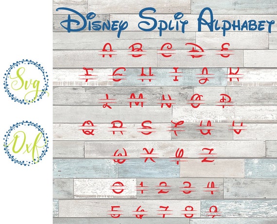 Download Disney Split Monogram Letters Svg Disney Split Alphabet Svg Etsy