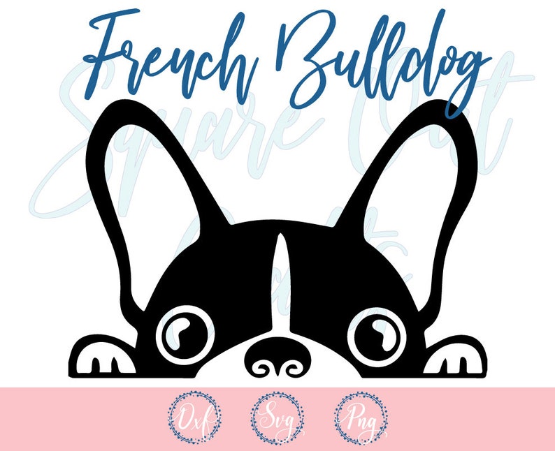 Download French Bulldog SVG Peeking French Bulldog dxf Dog | Etsy