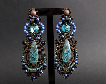 Soutache earrings "MARQUIS"