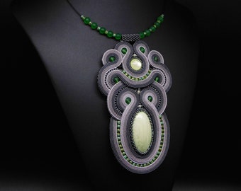 Soutache necklace "SIRENS"