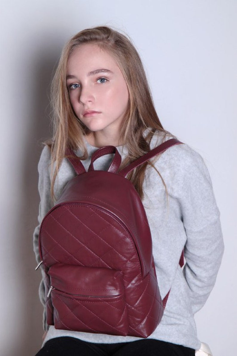 Backpack Purse Minimalist Backpack Leather Backpack Gift For Her Backpack Woman Leather Rucksack