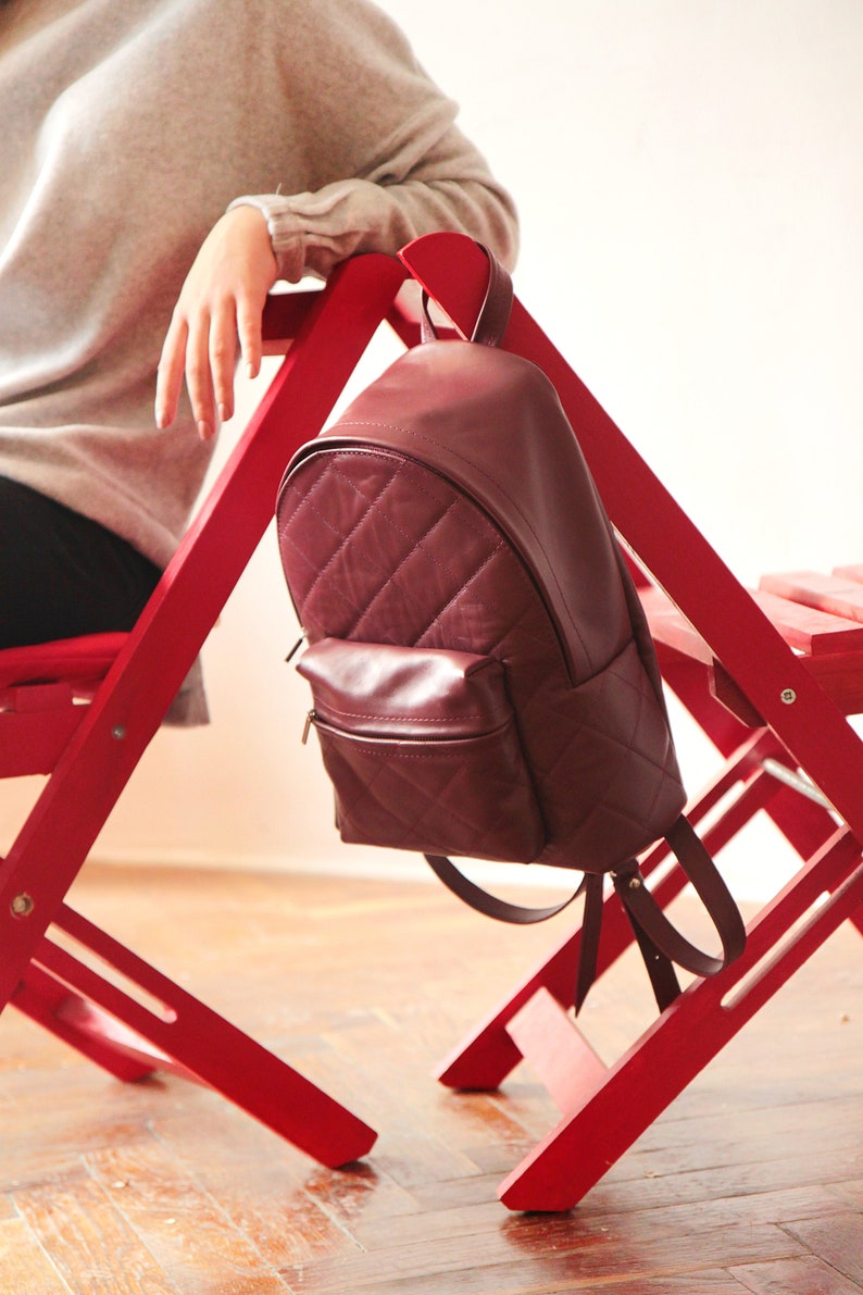Backpack Purse Minimalist Backpack Leather Backpack Gift For Her Backpack Woman Leather Rucksack