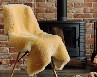 Luxury Medical Sheepskin Rug 100-110cm,Baby Relugan, Natural Rug, Sheepskin Chair/Sofa/Bed Throw, 100% natural shearling leather, gift idea
