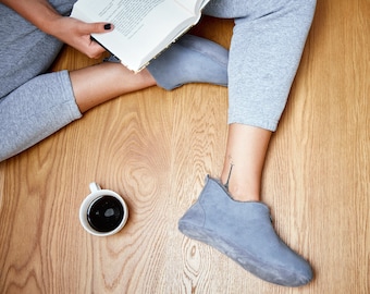 Pantoufles en peau de mouton à semelle souple pour femmes 36-42, chaussons en cuir pour femmes, chaussons chauds en laine pour elle, idée cadeau parfaite pour elle