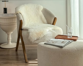 Natural genuine creamy/white sheepskin rug 90-180cm, 100% bio-organic ivory sheepskin Chair/Sofa/Bed Throw cover, luxury super soft rug pelt
