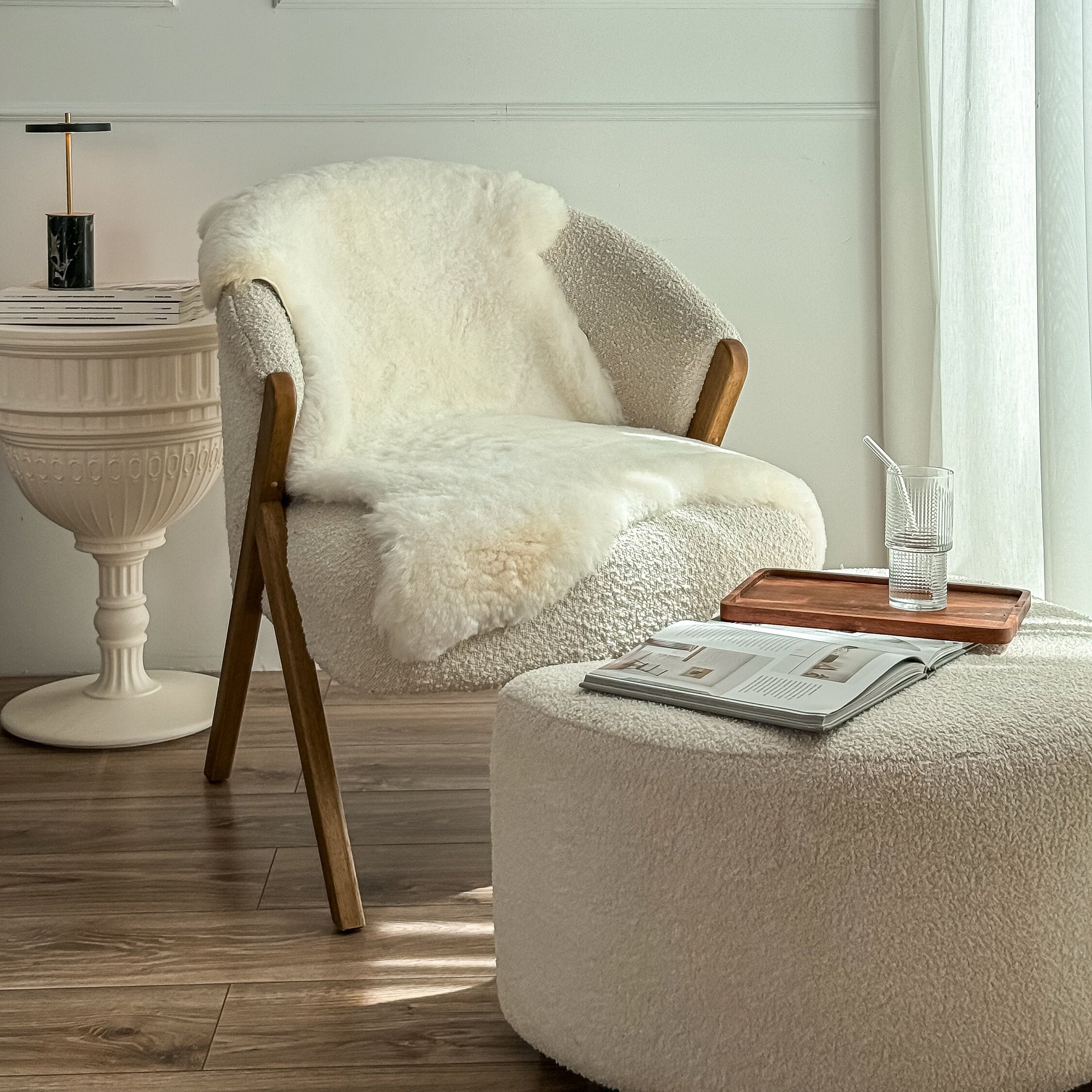 Sherpa chair cover hotsell