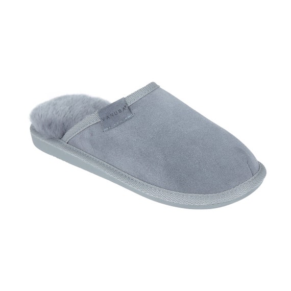 womens fluffy mule slippers