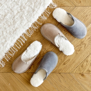Handmade Sheepskin Slippers, Women&#39;s Leather Flip-flops, Spa Slippers