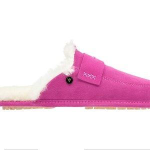 Luxury Pink Slip on Slippers for Women 36-42, Natural 100% Sheepskin Moccasins mule , Fluffy Wool Flip-flops, stylish, gift idea for her image 6