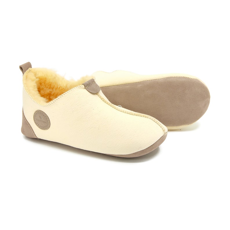 Pantoufles de luxe 100 % peau de mouton pour femmes, peau de mouton Relugan saine et médicale, chaussons santé, chaussures de maison pour elle, chaussons à semelle souple comme chaussettes image 8