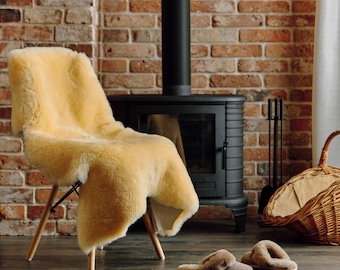 Luxury Medical Sheepskin Rug 110-120cm, Baby Relugan, Natural Rug, Sheepskin Chair/Sofa/Bed Throw, 100% natural shearling leather, gift idea
