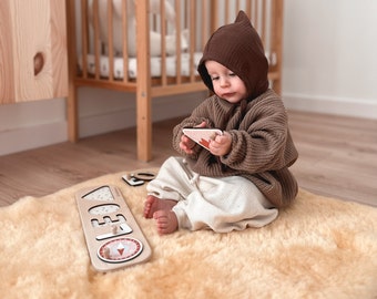 Luxury Medical Sheepskin Rug 80-90cm, Baby Relugan mat, Natural small Rug, Sheepskin for crib/pram/trolley, 100% natural shearling leather