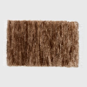 Handgewebter Teppich aus Schaffell, Kleiner Lammfell Teppich Beige Bild 9