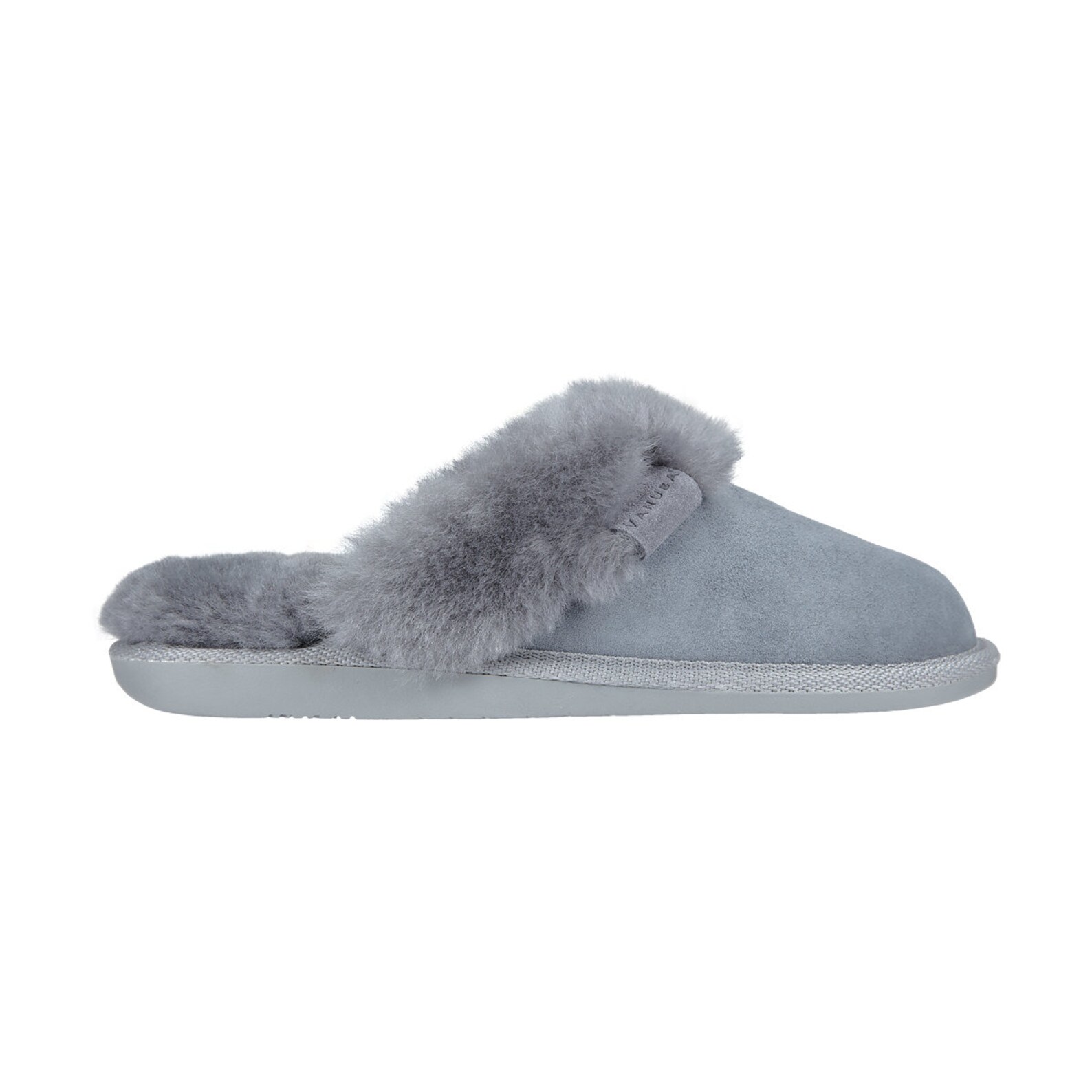 Grey Women's Sheepskin Slippers Leather Slippers - Etsy UK