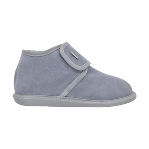 Grandma&#39;s Sheepskin Slippers, Leather Home Shoes for Ladies, Grey Wool Boots