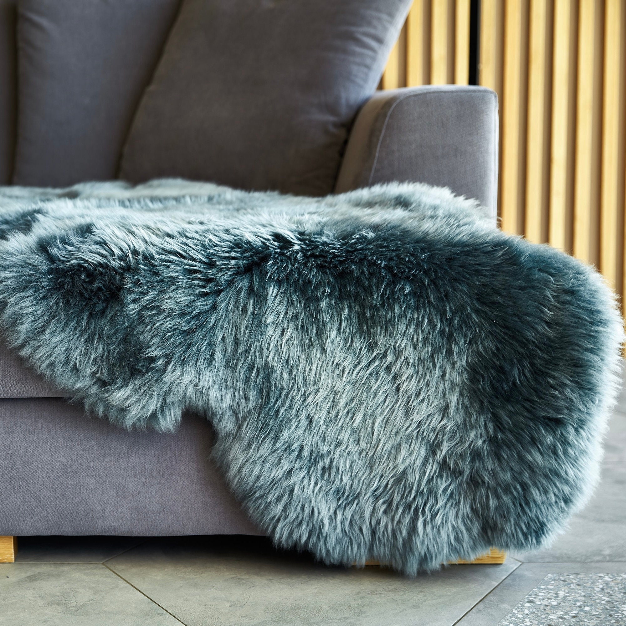 Blue Fur Throw UK