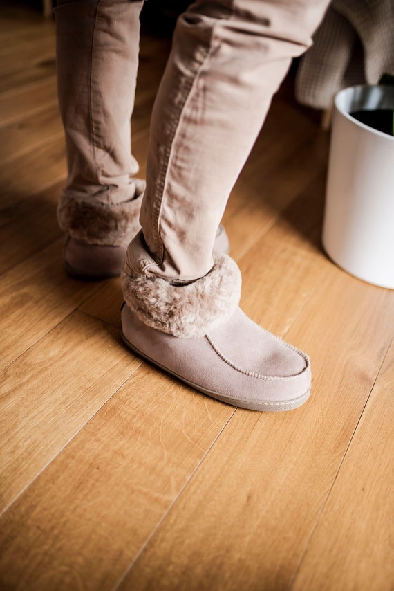 Slippers Beige Wollen Boots Warm 