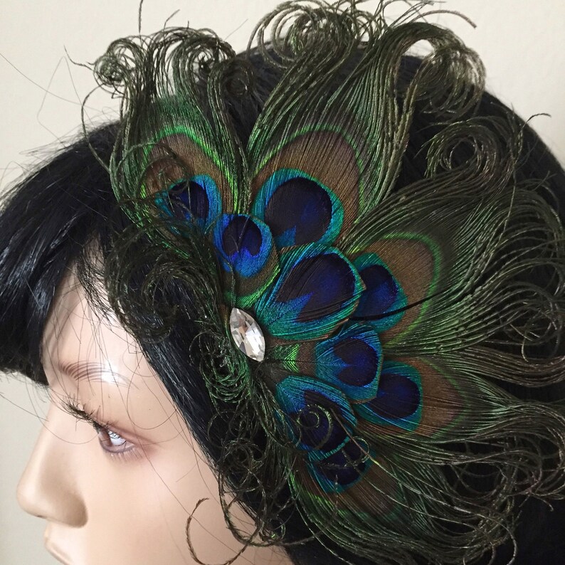 bridesmaid peacock feather hair clip comb hair accessory peacock custom hair hair fascinator Peacock eye feather fan hair accessory