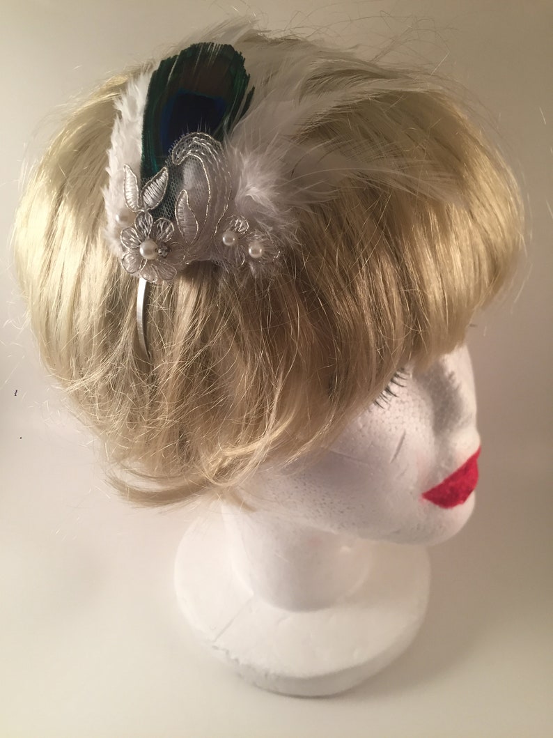 Serena Peacock feather headband,feather headband,