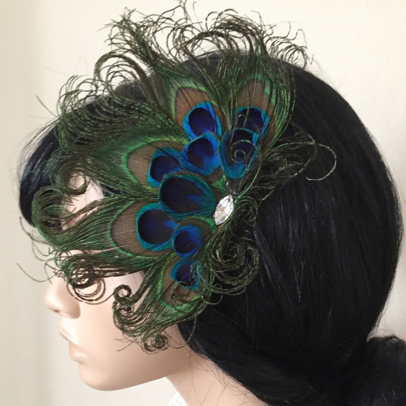bridesmaid peacock feather hair clip comb hair accessory peacock custom hair hair fascinator Peacock eye feather fan hair accessory