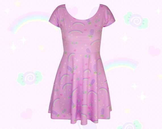 pastel skater dress