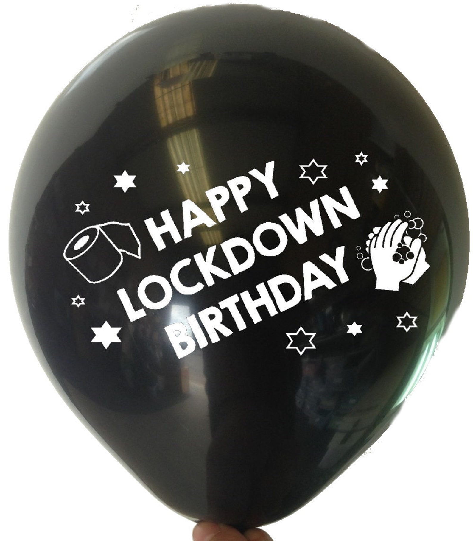 10 HAPPY LOCKDOWN BIRTHDAY Black Balloons Bag of 10 Balloons Etsy