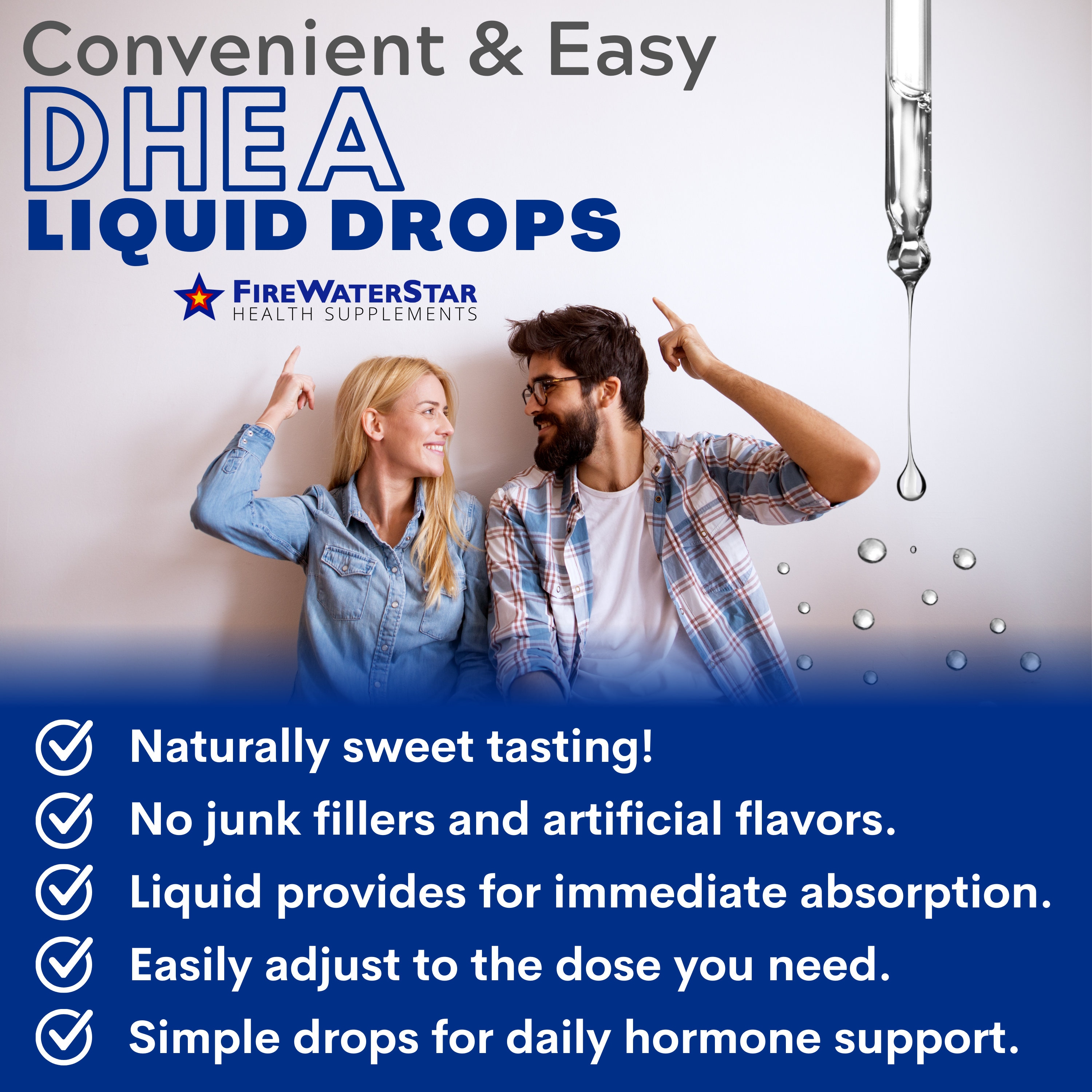 DHEA Liquid Drops Adjustable Dosing Micronized Supports Healthy Aging