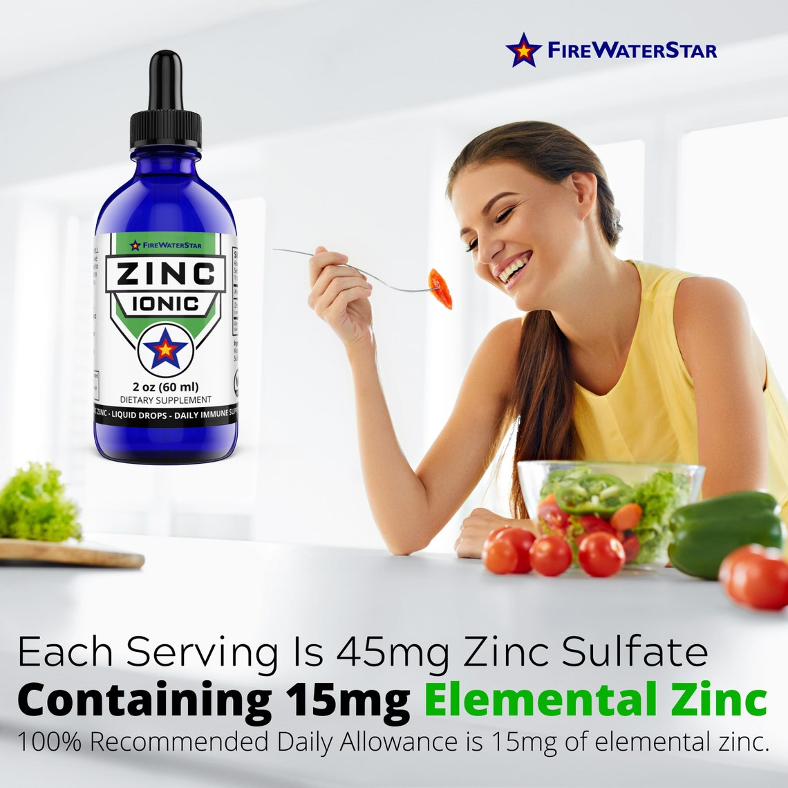 Liquid Zinc Drops Ionic Zinc Sulfate Supplement 2oz Etsy