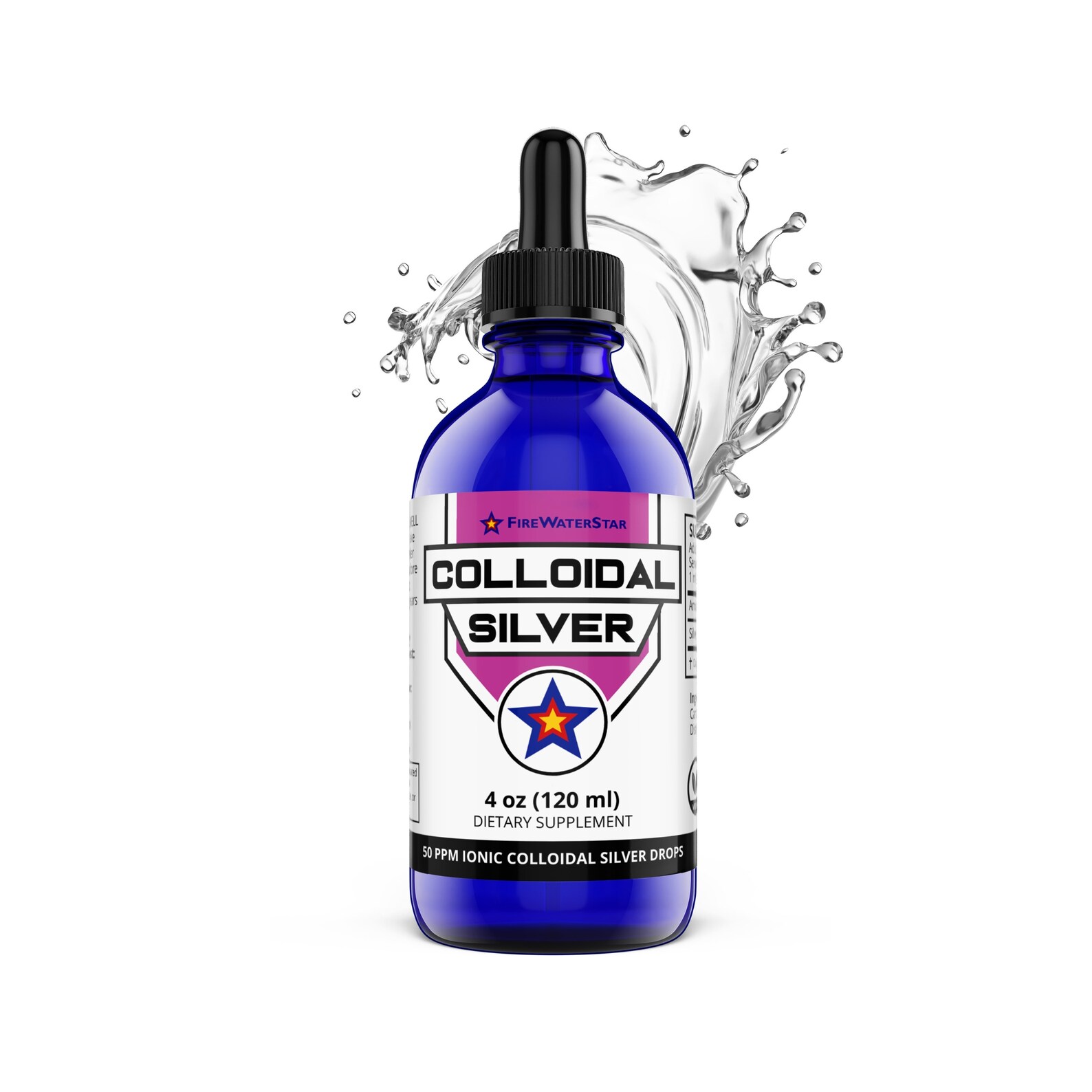 Colloidal Silver Liquid Drops Ionic Clear 4 oz 50 ppm Etsy