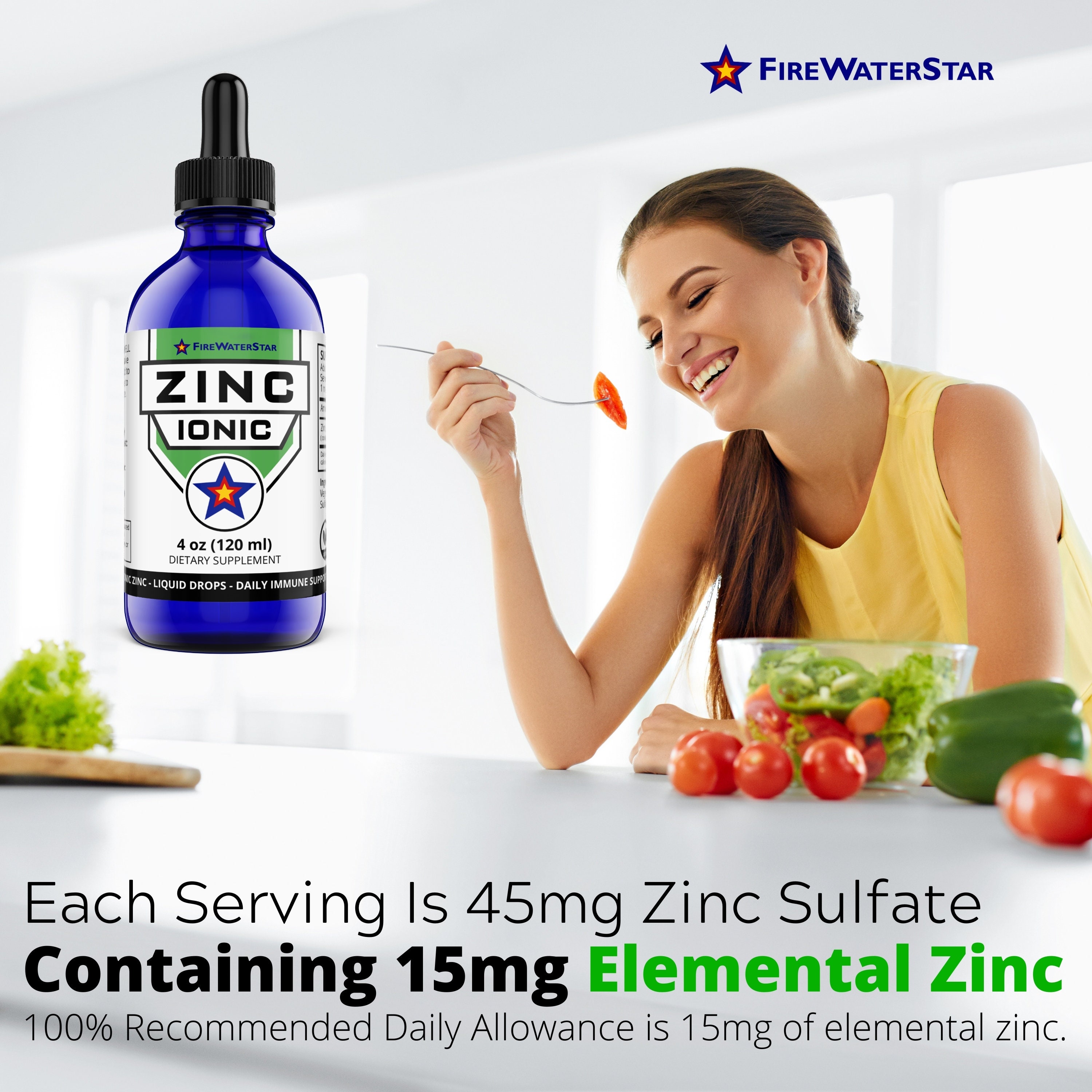 Liquid Zinc Drops Ionic Zinc Sulfate Supplement 4oz Etsy