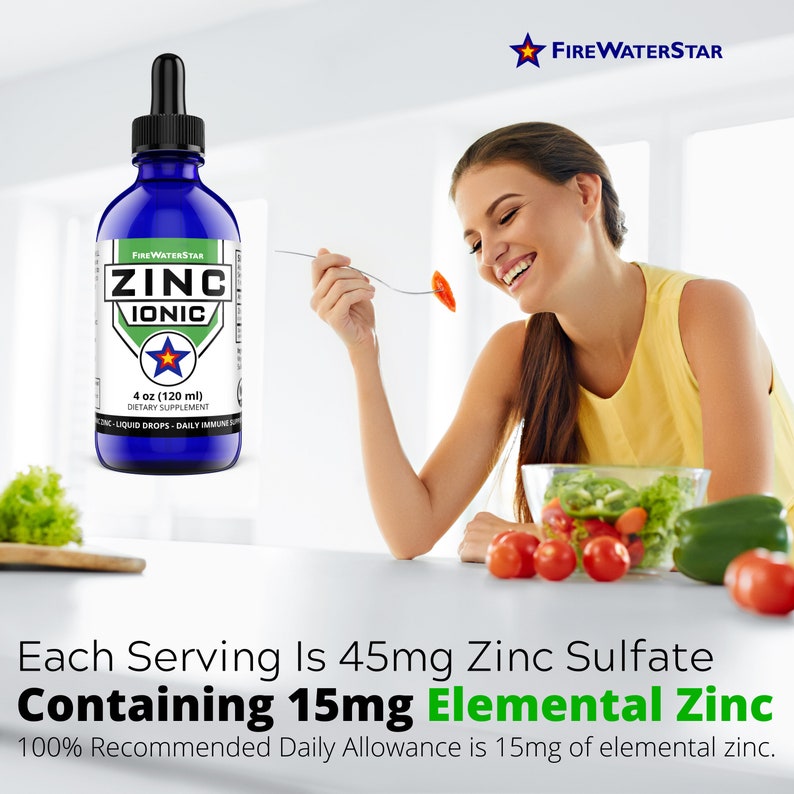 Zinc Liquid Zinc Sulfate 45mg 4oz Concentrated Liquid Etsy