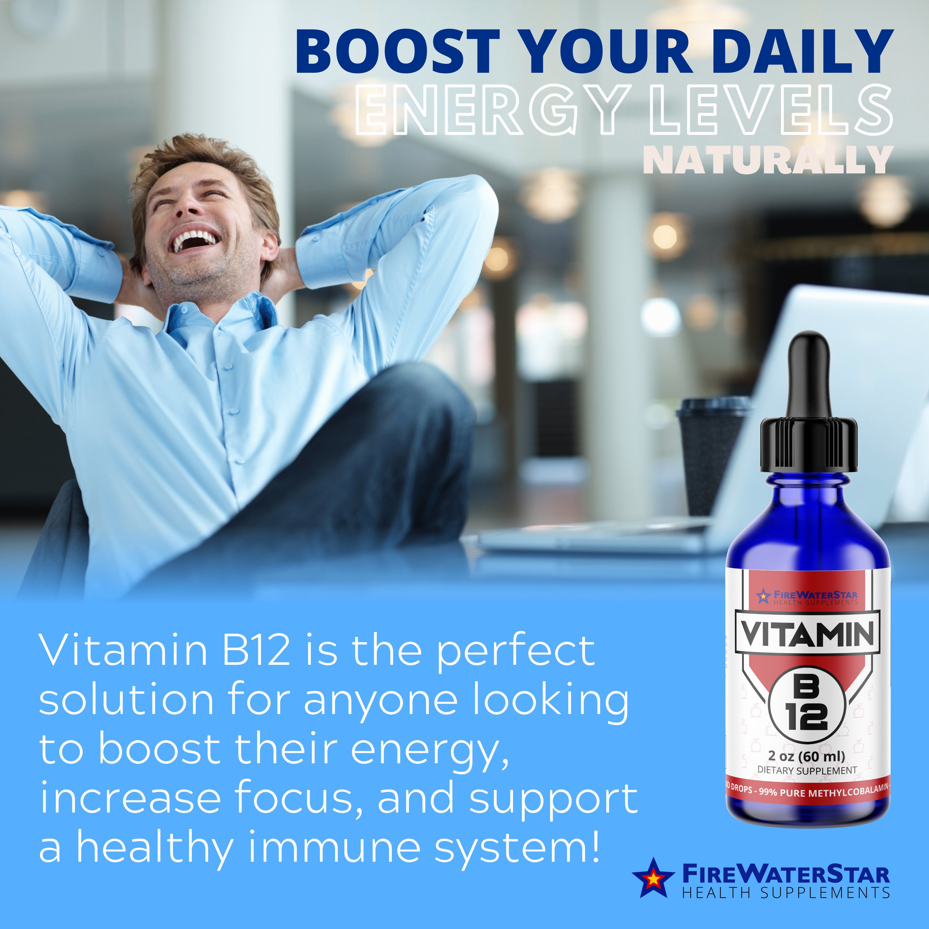 Vitamin B12 Sublingual Liquid Drops 99 Pure Methylcobalamin Adjustable