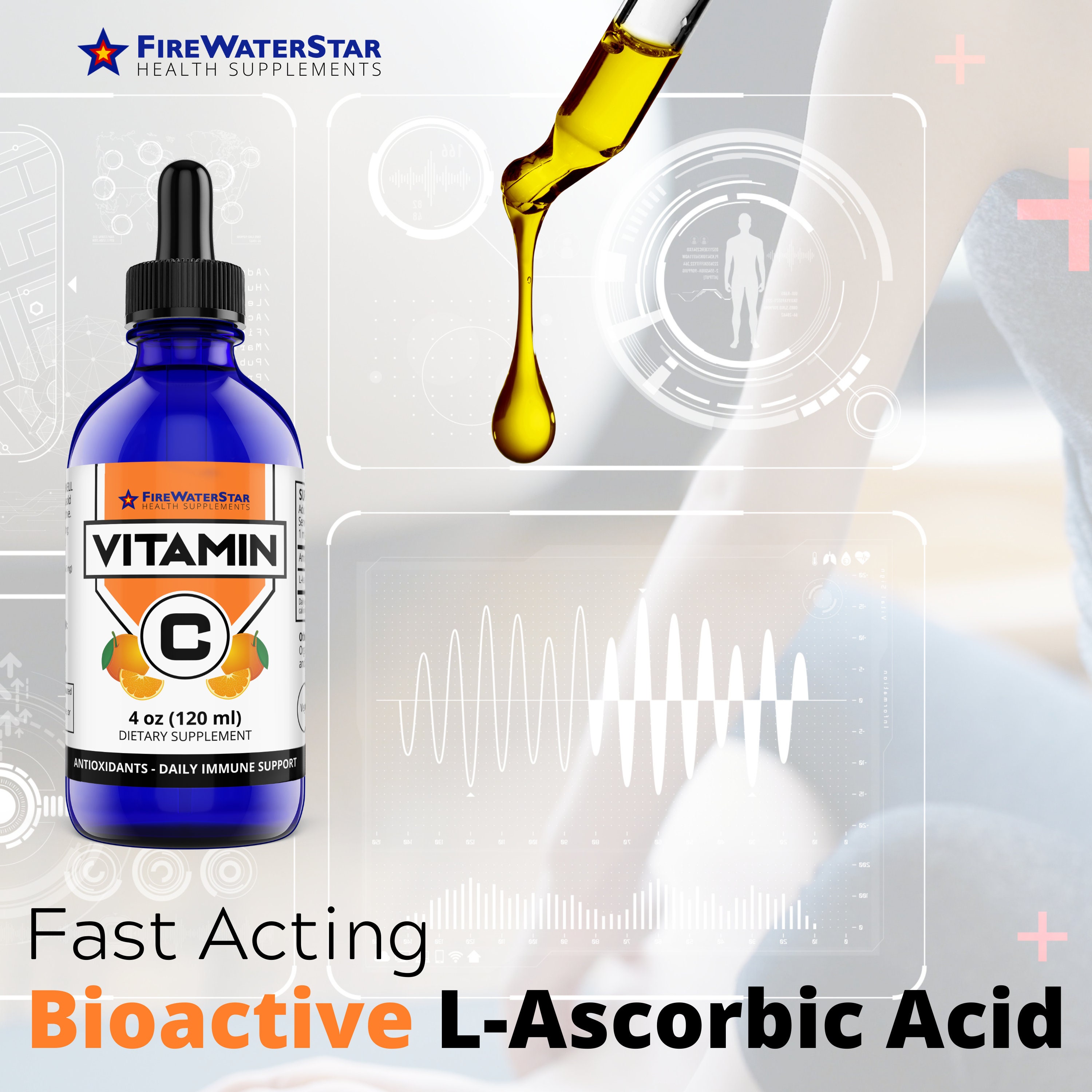 Liquid Vitamin C Vit C Drops Bioactive Form LAscorbic Etsy