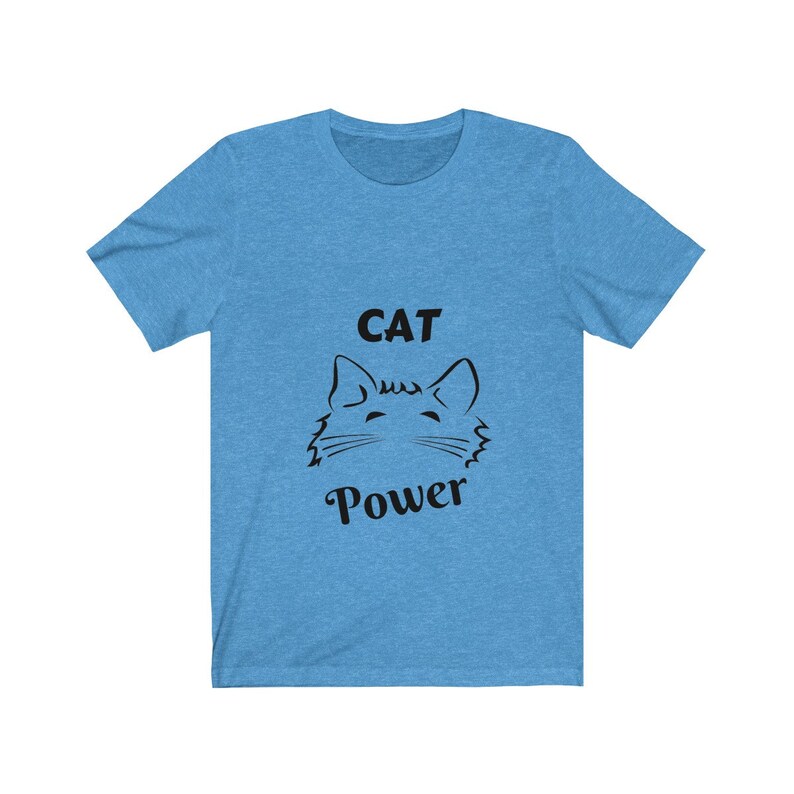 Cat Power Fun TShirt Unisex Short Sleeve Tee Etsy