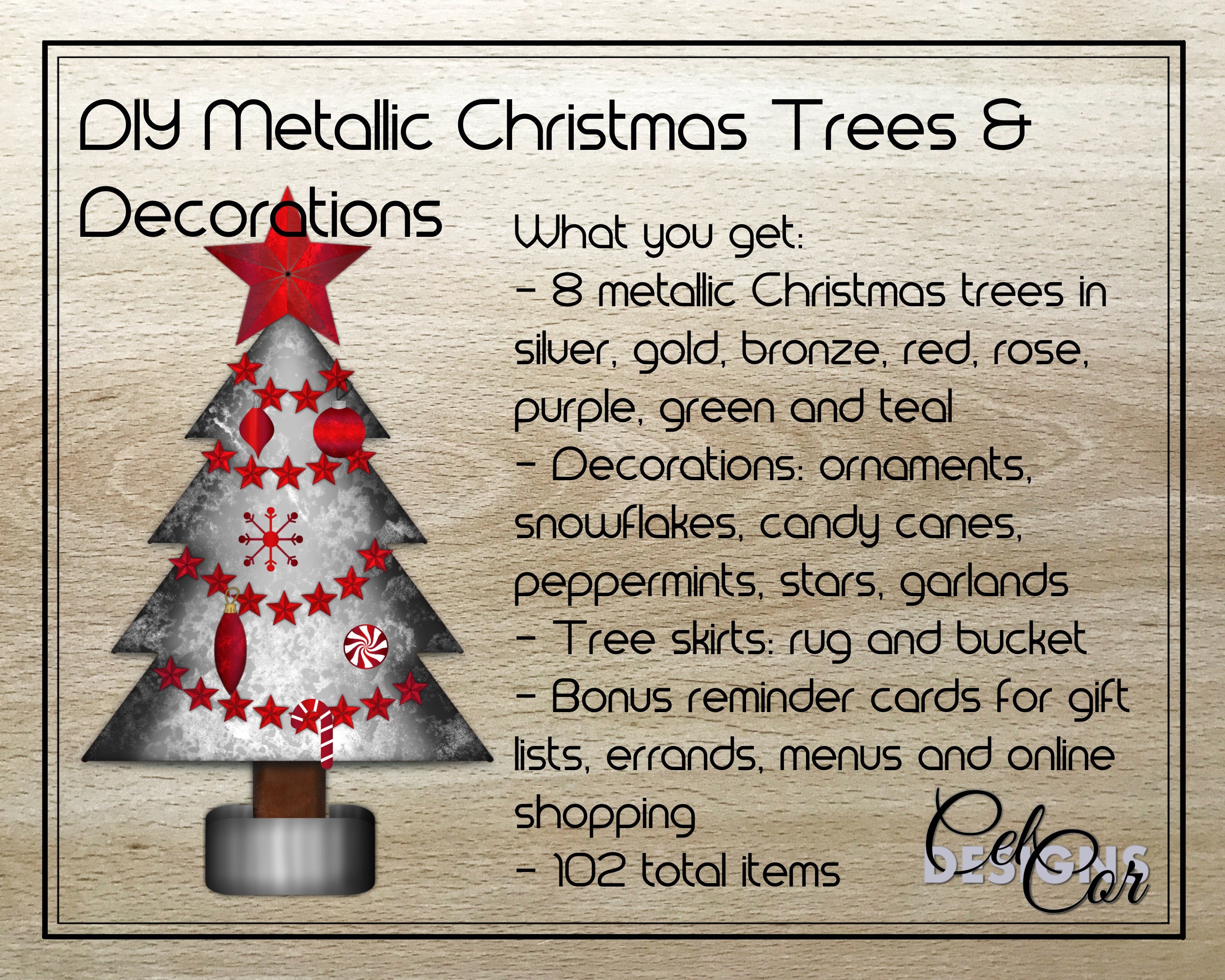 Do It Yourself Christmas Tree and Decorations With Bonus Etsy
