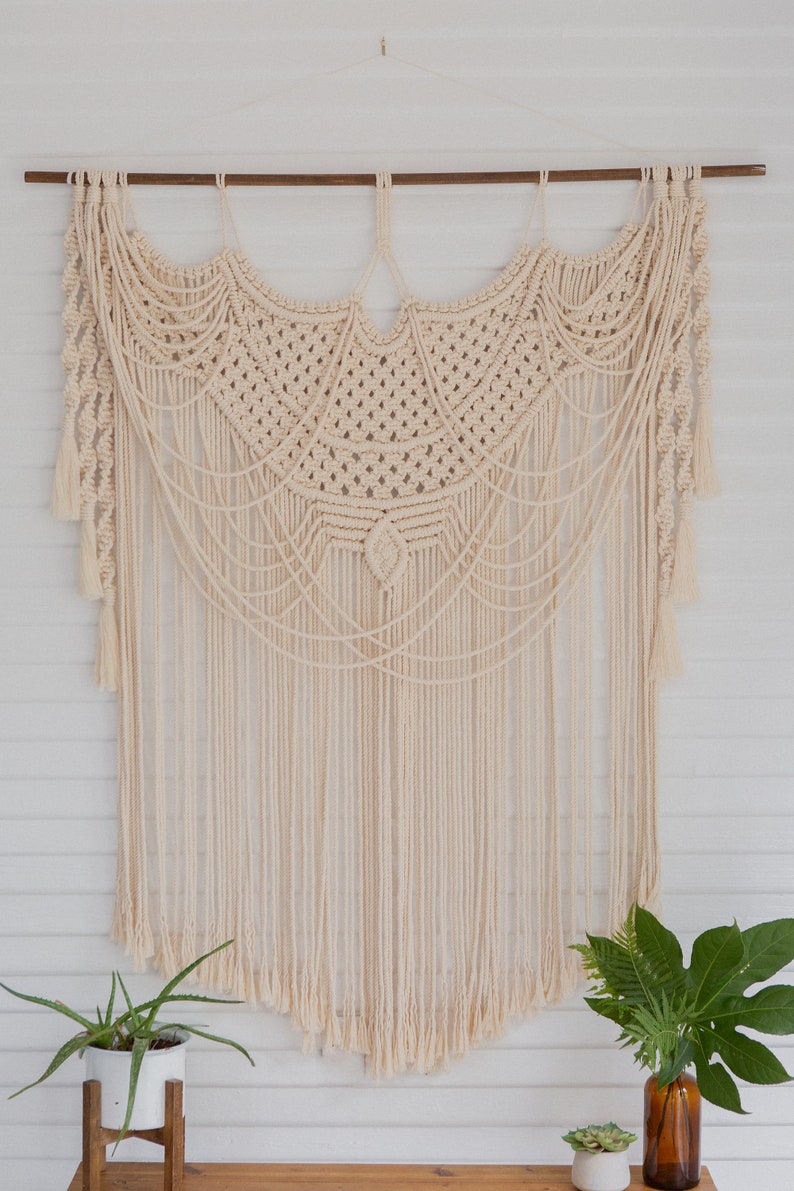 Large Macrame Wall Hanging Boho Wedding Decor Macrame Etsy