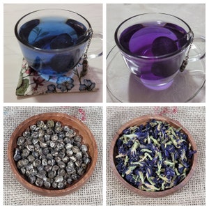 Jasmine pearl and blue butterfly flower tea Organic Blue and purple tea Gift for loved one Unique and only here