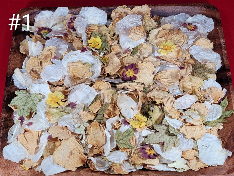 Flowers petals and leaves mix Organic Home grown Dried Flower girl basket flowers and petals Wedding Table centerpieces Cake table decor