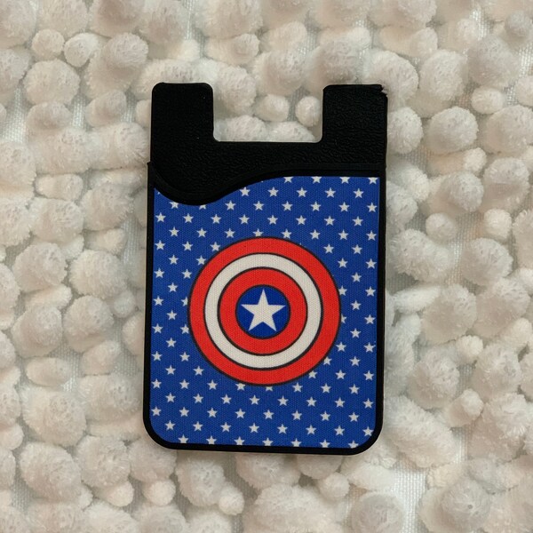 Superhero Card Holder/Caddy for Phones - Personalize with favorite Superhero or add your own Photo design