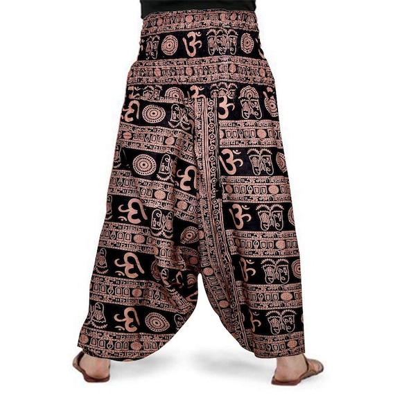 2 Pc Navy Blue Gypsy Aladdin Baggy Hippy Trousers Yoga Casual Indian Harem Pants