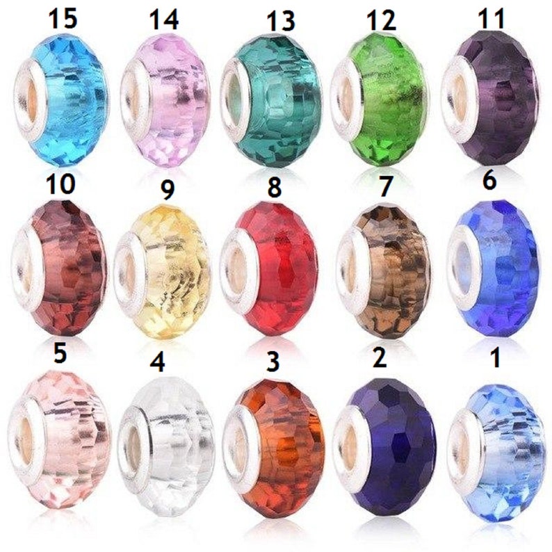 10pcs Assorted Shape Mixed Crystal Glass Loose Spacer Beads Lot Jewelry Making